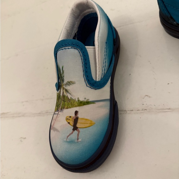 Vans Kids Tropical Surf Print Slip-On Sneakers Molo Pristine Gift able in Box - Picture 5 of 11